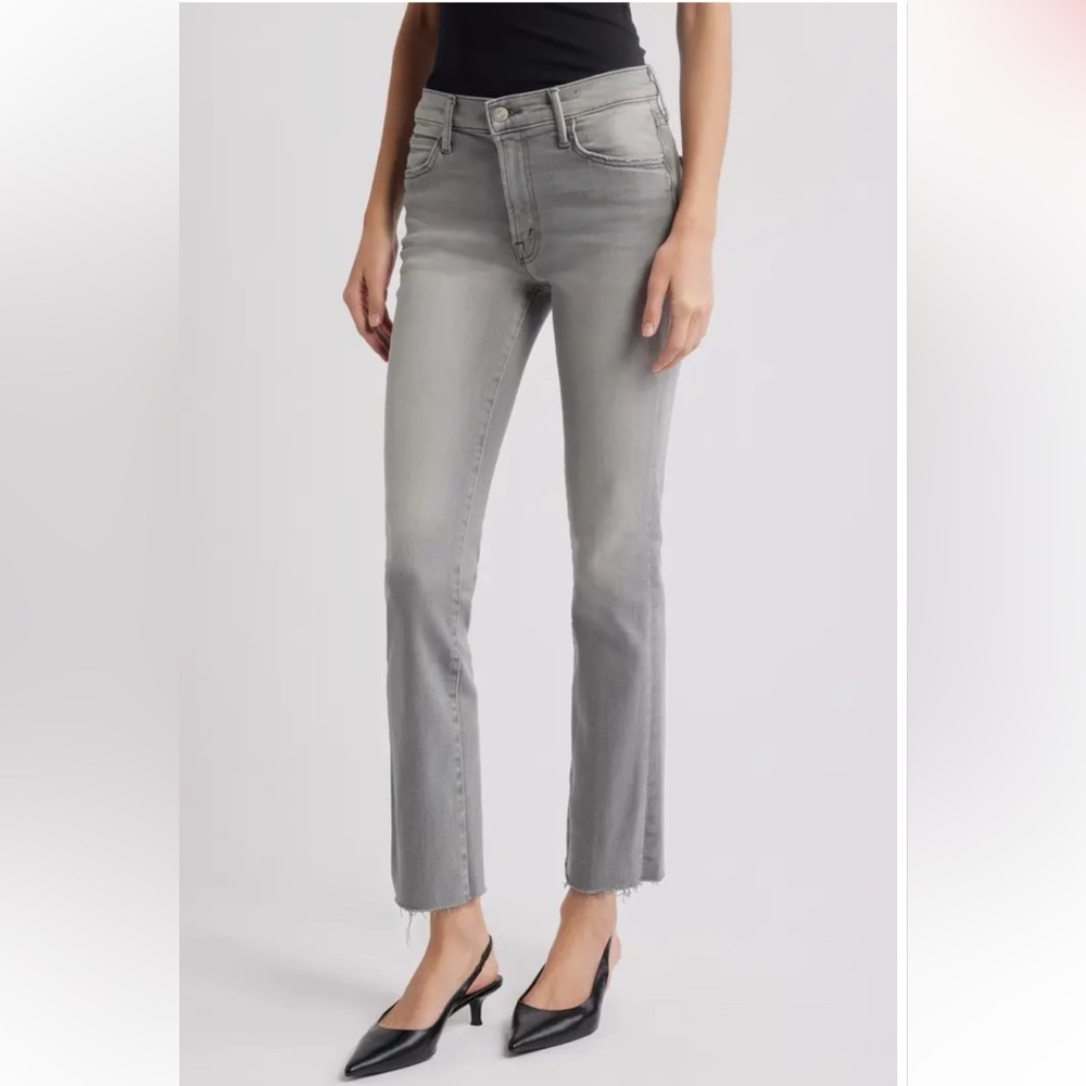 🌟NWT🌟 MOTHER Denim Jeans light gray - the rascal ankle fray noted